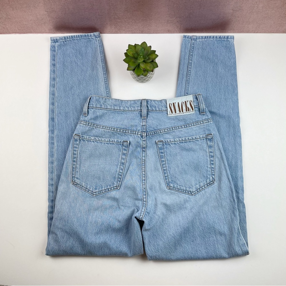 MOTHER High-Rise Straight Jeans in Light Blue